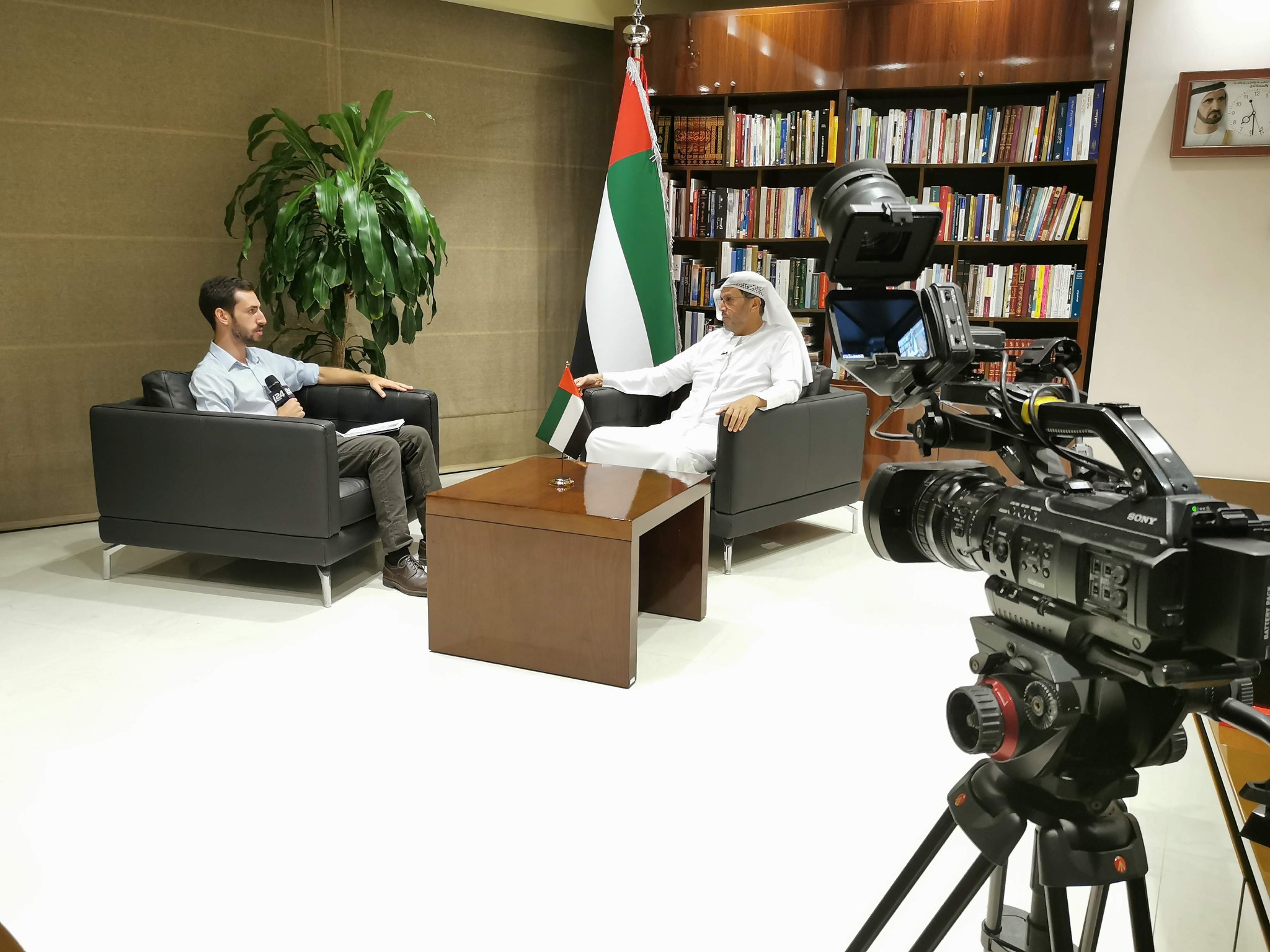 Adi Koplewitz interviewing Dhirar Belhoul Al Falasi in Dubai